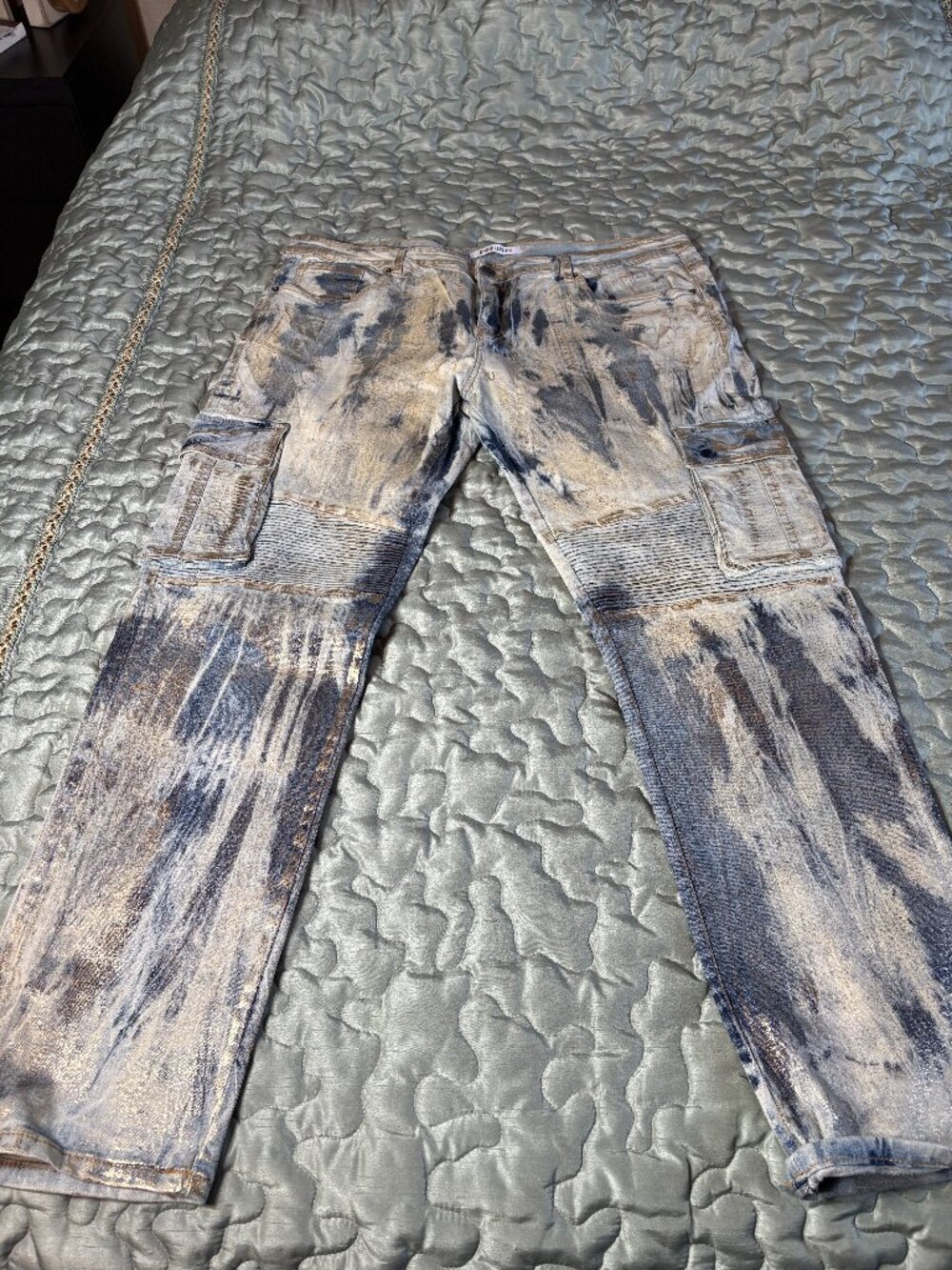 Men's Skinny Jeans by EMBELLISH size 42 with Gold Accents
